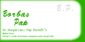 borbas pap business card